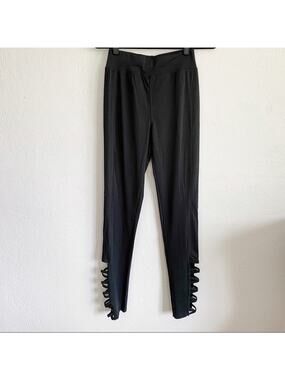 Fit In Black Mesh Strap Detail Active Legging Size Small / Medium